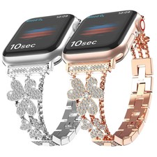 For Apple Watch Series 9 8 7 6 5 4 3 SE Ultra Women Bling Band Bracelet 38-49mm