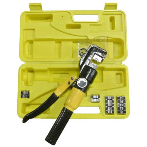 10 Ton Hydraulic Cable Crimper + 9 Dies / Carrying Case Professional Grade Tool - Picture 1 of 8