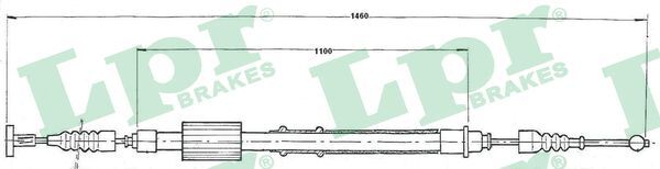LPR C0155B Cable, Parking Brake For Fiat-image
