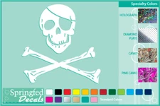 SKULL and CROSSBONES cut vinyl decal #4 Car Truck Window Pirate Flag Sticker