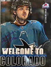 Ryan MERKLEY Signed 8x10 Photo! San Jose Sharks- COLORADO AVALANCHE!   W/COA