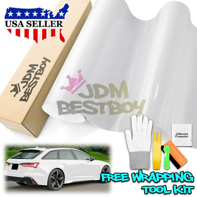 Gloss Glossy White Car Vinyl Wrap Sticker Decal Film Air Release Bubble Free