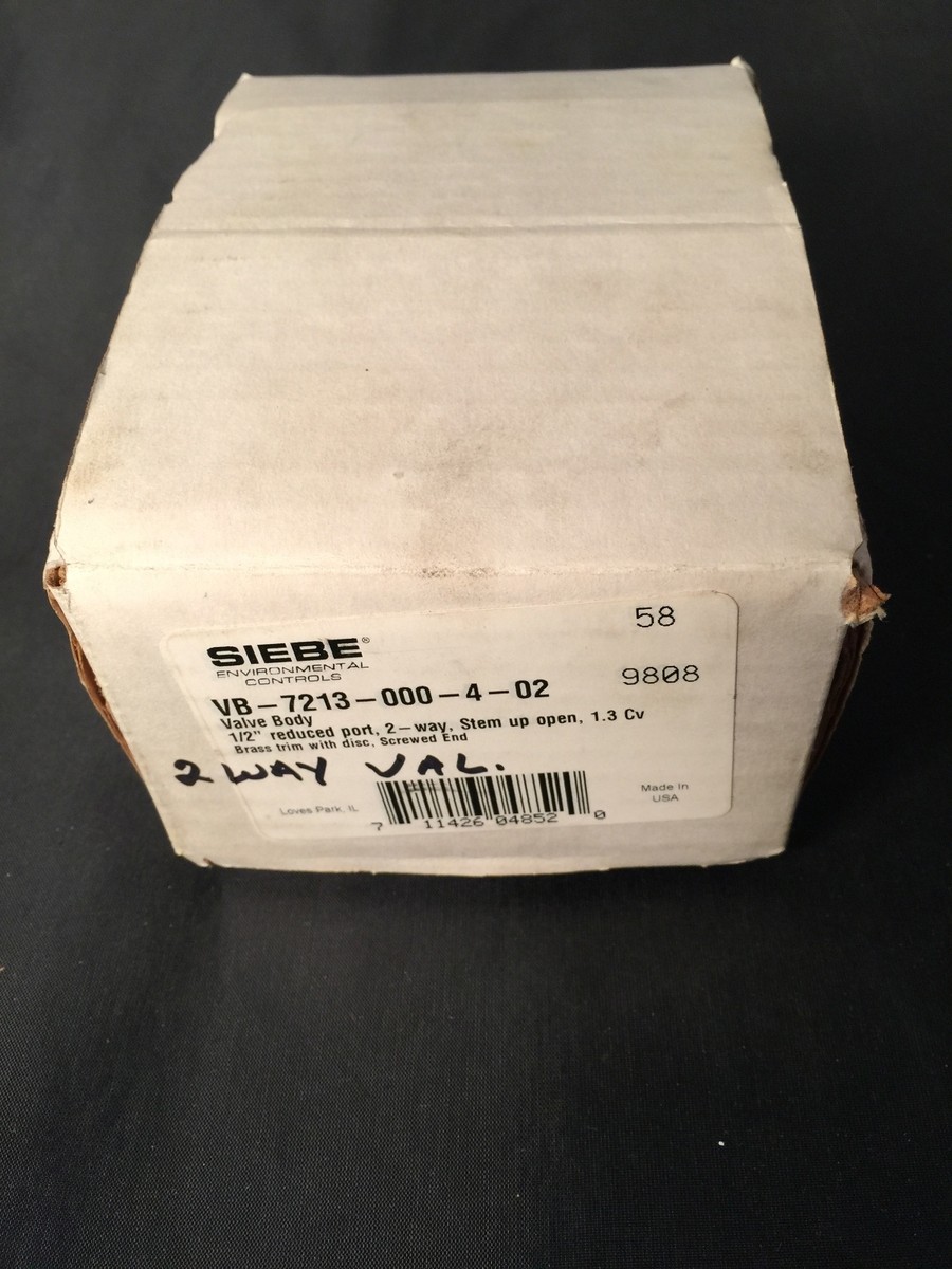 SIEBE ,VB-7213-000-4-02,TWO-WAY VALVE BODIES 1/2