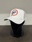 MIAMI DOLPHINS Throwback 1966 Logo White Foam Panel Mesh Snapback Trucker Hat