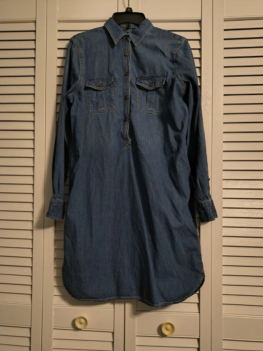 chaps denim shirt dress Chaps Women's Dresses for sale