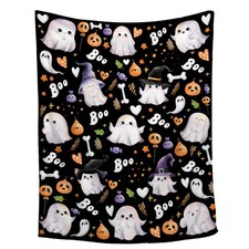 Halloween Ghost Pumpkin Throw Blanket,Cute Ghost Blanket for Boys  Girls,Hal...