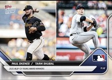 2025 Topps Now Cy Young Award Winners Skenes/Skubal Pirates/Tigers #OS-8