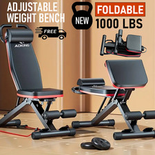 Foldable Adjustable Weight Bench Set Strength Gym Training Incline Workout Bench