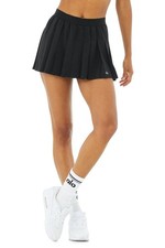NWT Alo Yoga Varsity Tennis Skirt In Black - Size XS