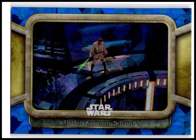 2024 Topps Chrome Sapphire Star Wars Phantom Menace #91 Sith Apprentice Defeated