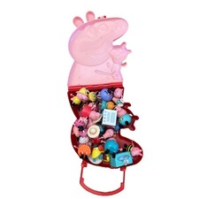 Peppa Pig Plastic Carrying Case with Handle WITH Figures