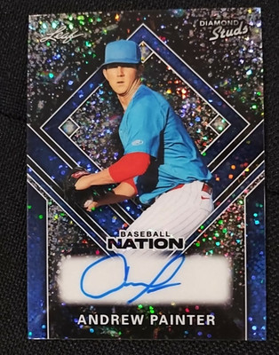 2026 Leaf Nation Andrew Painter Blue Refractor 8/10 AUTO Rookie PHILLIES #DA-AP1