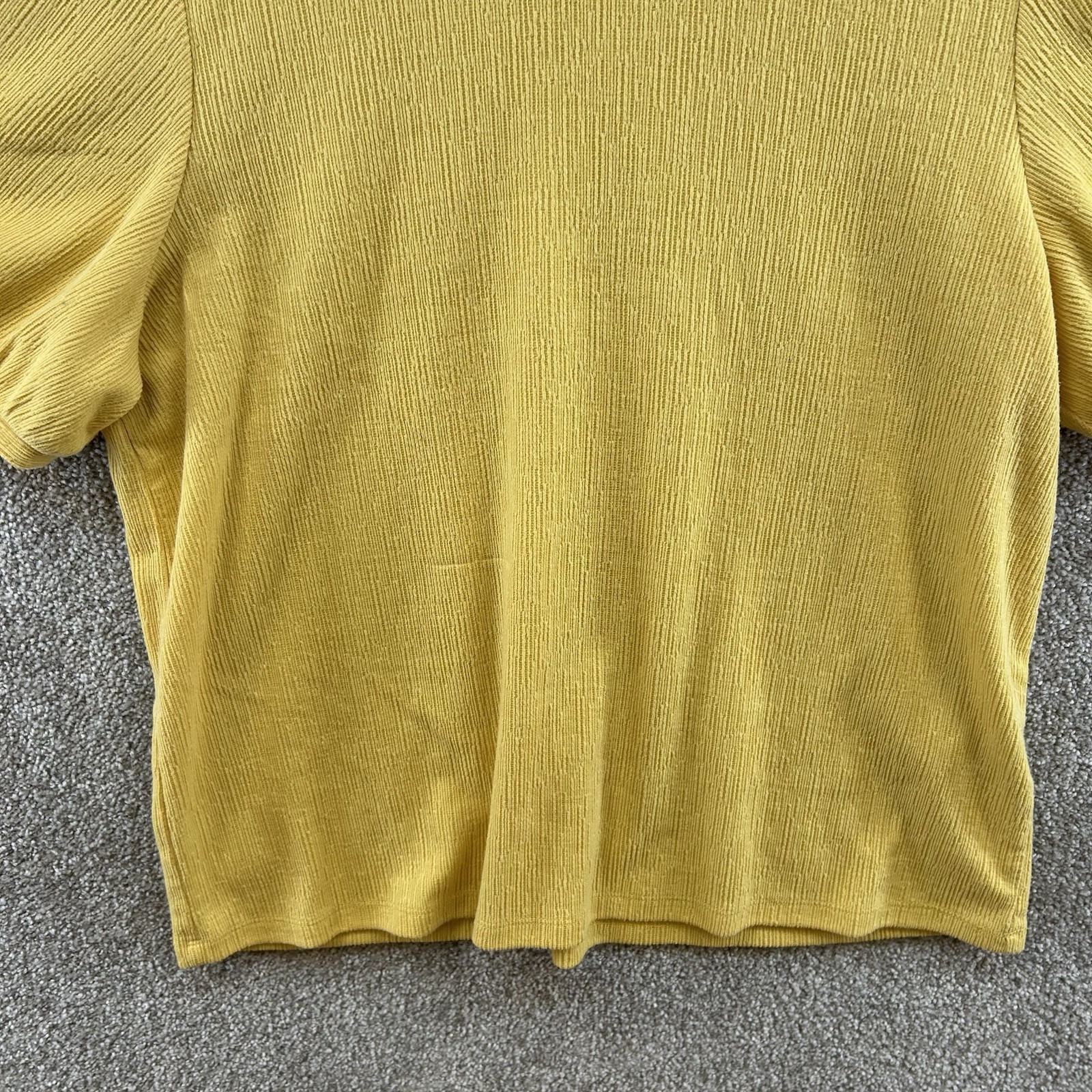 Style & Co Women's Shirt Size XL Yellow Short Sleeve Pullover