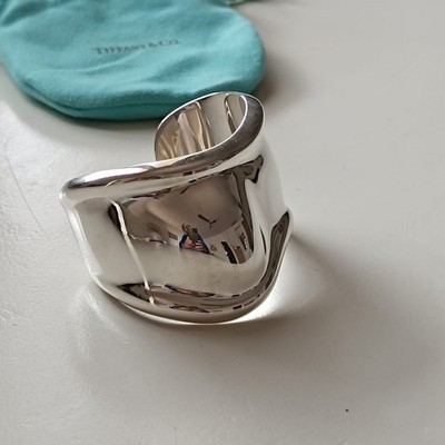 Tiffany & Co Sterling Silver Elsa Peretti 1978 Bone Cuff Bracelet