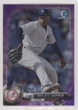 2017 Bowman Chrome Purple Refractor 16/250 Aroldis Chapman #65 0f8