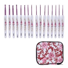 Crochet Hooks Needles for Arthritic Hands, 16 Piece Set Extra-Long Chinese St...