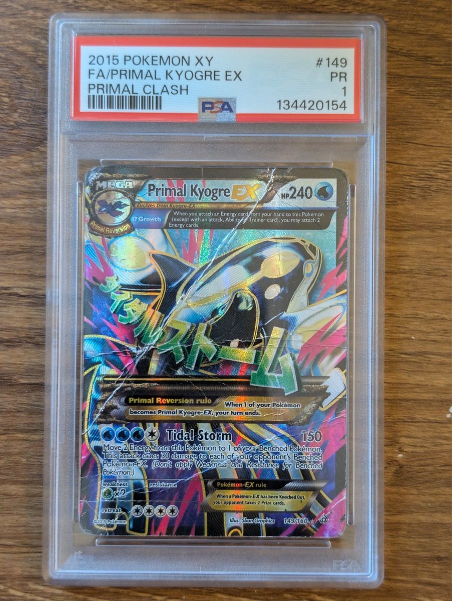 2015 Pokemon XY Primal Clash PSA 1 Primal Kyogre EX #149 Holo FA