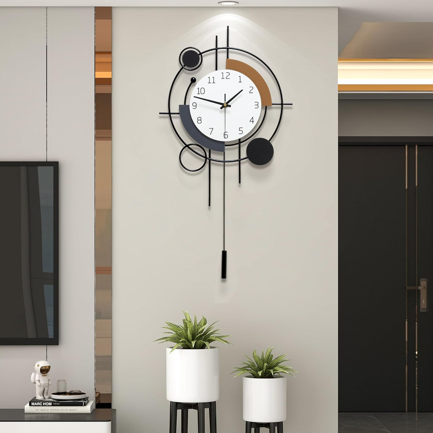 Large Wall Clocks for Living Room Decor Modern Silent Wall Clock Battery Operate