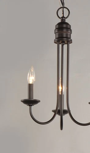 Maxim 10343 Logan 3 Light 16"W Taper Candle Chandelier - Nickel - Picture 7 of 8