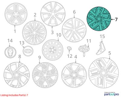 2019 HYUNDAI KONA OEM 18 X 7.5 IRONMAN PACKAGE WHEEL RIM *CURB