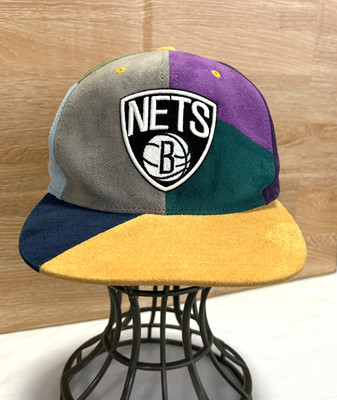 2014 Mitchell & Ness Brooklyn Nets NBA Officially Licensed Craze Cut Suede Hat.