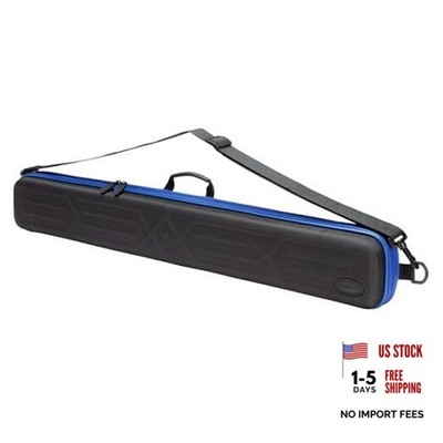 Parallax Pro 2x2 Pool Cue Case, Holds 2 Butts and 2 Shafts, Foam-Padded Blue