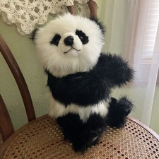 NEW Hansa Creations Realistic Panda Bear Sitting 14" Plush Hang Tags  SWEET 