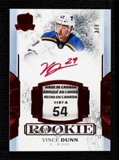 2017 Upper Deck The Cup Rookie Tag Red Foil 3/8 Vince Dunn #144 Patch Auto 2a8