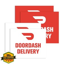 Door Dash Delivery Car Magnet Signs 20x25cm Red White 4 Pack
