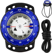 Scuba Dive Compass Waterproof 5ATM Marine Navigation Wrist Compass with Bunge...
