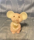 Vintage Rare Fenton Hand Paint Burmese Glass Mouse Figurine     USA