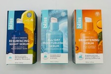 BLISS All Day Moisturizing Serum, Brightening Serum, Resurfacing Night Serum NEW