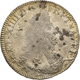 Künker: Francia Luigi XIV 1/2 ecu (16??) argento