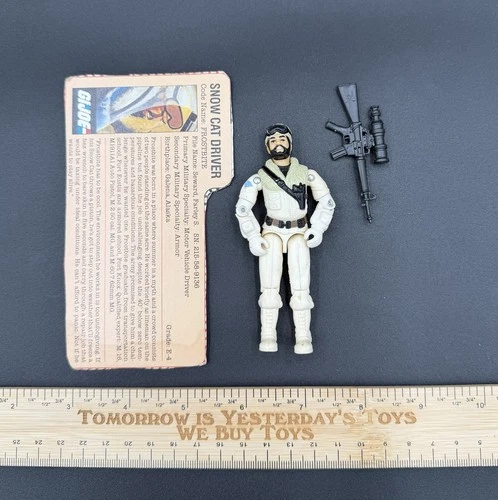 Vintage GI Joe Figure 1985 Frostbite 100% Complete With File Card Nice