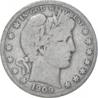 1909-S Barber Half Dollar Average Circ 90% Silver *8743