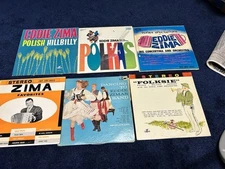 Lot Of 6 Vintage Polka Records Eddie Zima Polish Polka Record Lot