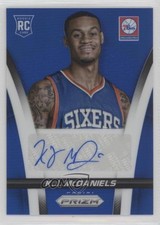 2014-15 Panini Prizm Rookie Auto Blue Prizm 30/499 KJ McDaniels #34 Auto 0i8