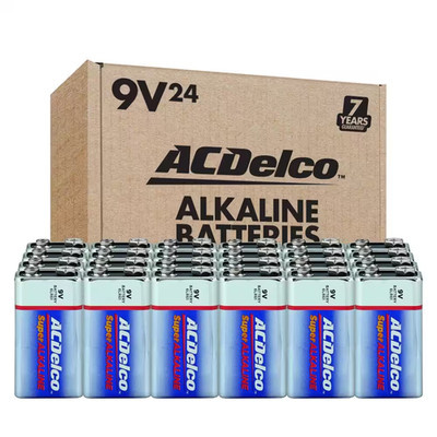 9-Volt Super Alkaline Battery, 7-Years Shelf Life with Reclosable Packaging (24-