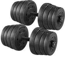 Yaheetech 66LB Weight Dumbbell Set Fitness Adjustable Cap Gym/home Barbell