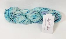 Knit Picks Hawthorne Fingering #1 Sock Wool Yarn 357 Yards Aquatic Speckle 