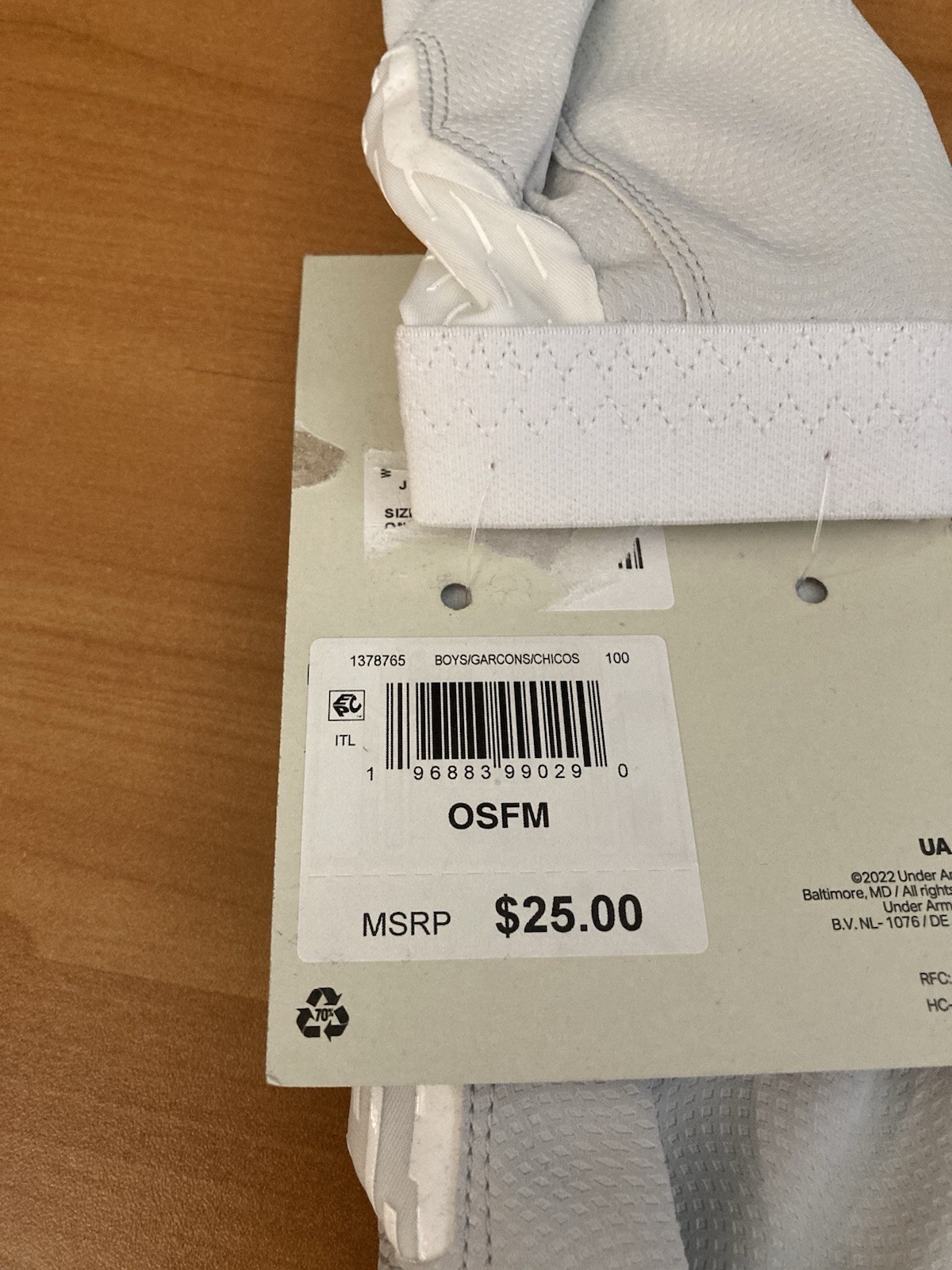 UNDER ARMOUR CLEAN UP YOUTH Boys Baseball BATTING GLOVES 1378765-100 Sz M Medium thumbnail 4