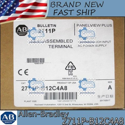 2711P-B12C4A8 PanelView Plus Terminal Brand New Factory Sealed Original AB AB