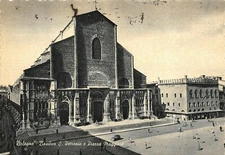 A1055) BOLOGNA BASILICA S PETRONIO SQUARE MAJOR ANIMATED TRAVELLED