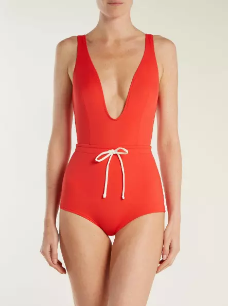 Solid and striped red one piece clearance
