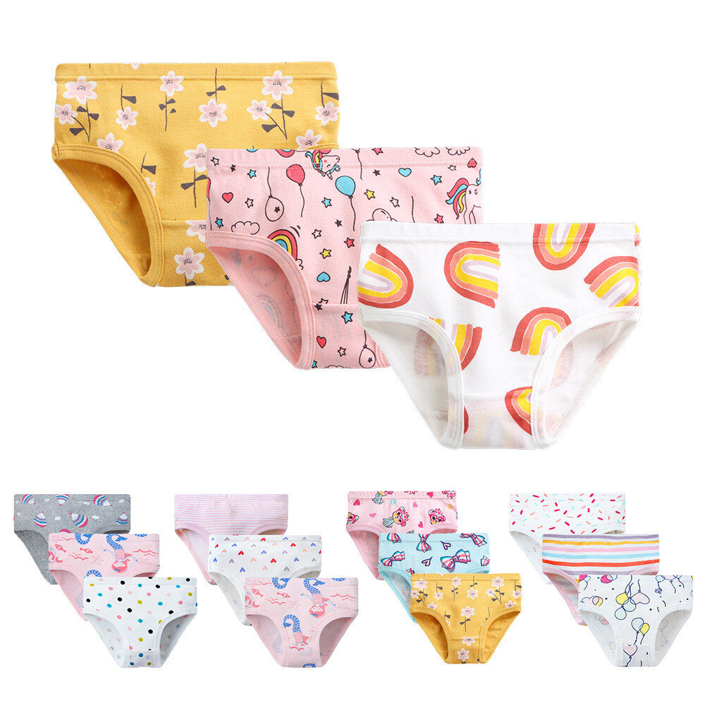 9-Pack Kids Little Girls' Soft 100% Cotton Underwear baby Briefs Panties 2-10T eBay