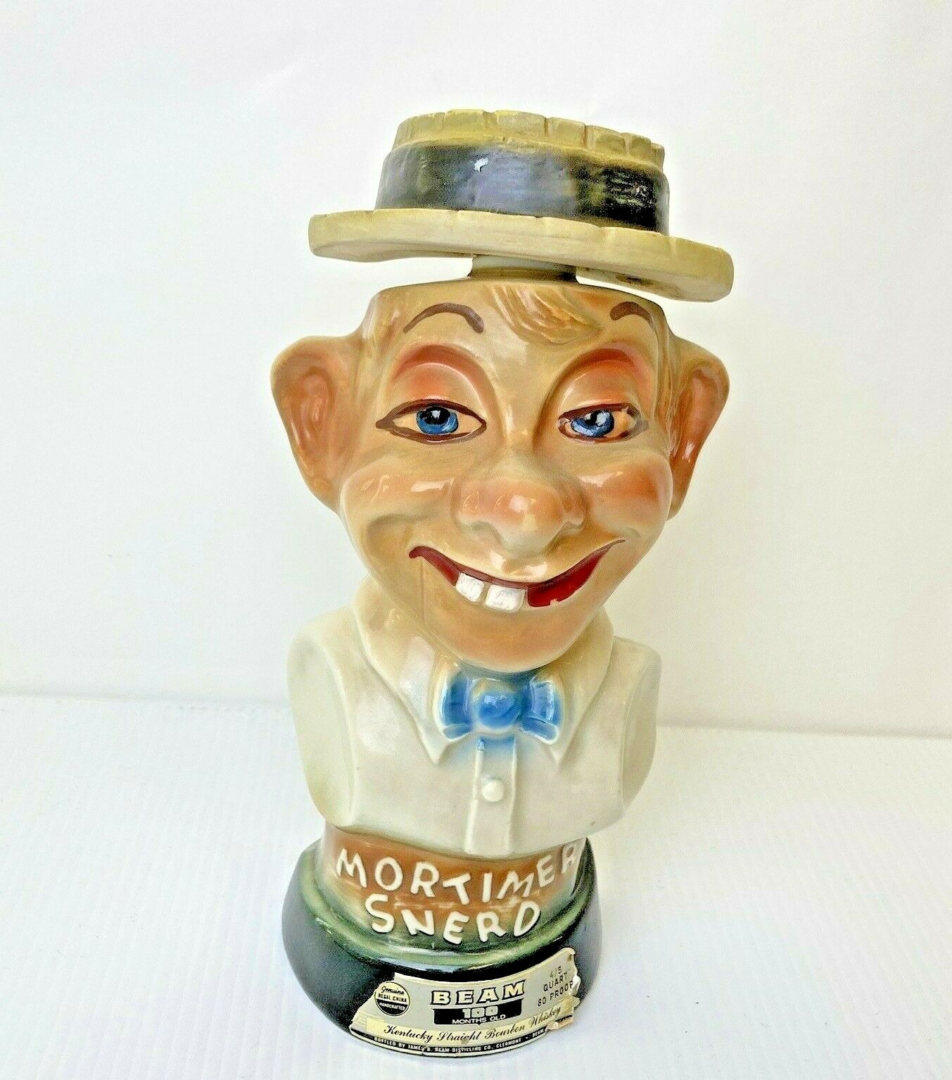 Vintage 1976 Jim Beam Decanter Bottle Mortimer Snerd Ventriloquist eBay
