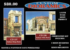 CD-137 Italian Shop Ruin & CD-138 Italian Villa Ruin (Resin Combo kit) 1/35th 