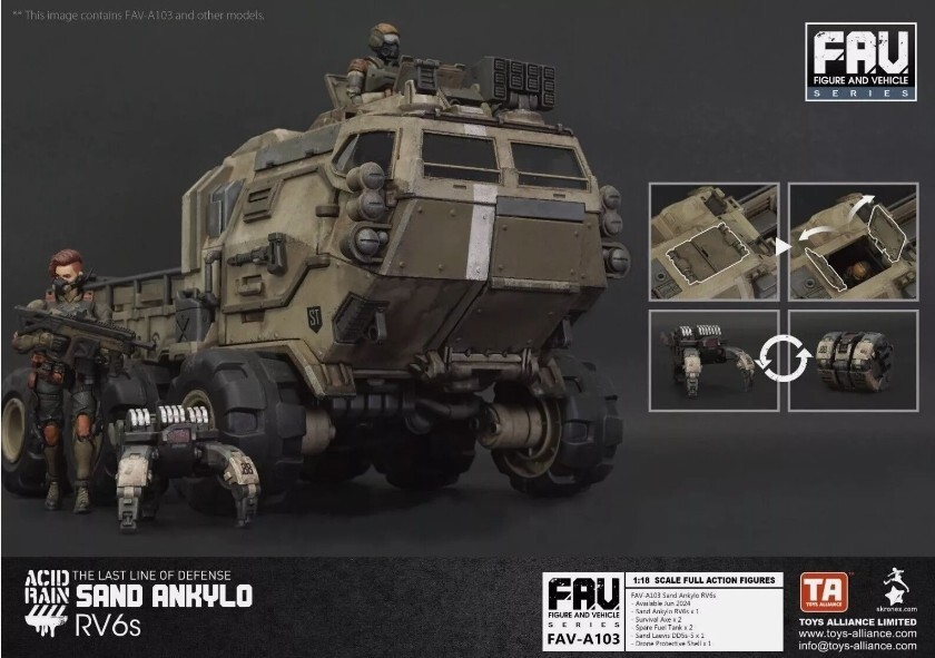 ACID RAIN 1/18 FAV-A103 Sand Ankylo RV6s 3.75in PVC Action Figure