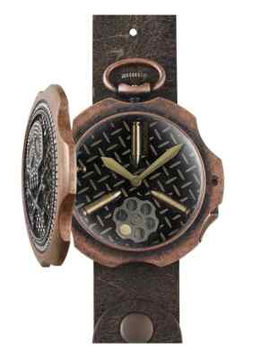 TAMBOORO Men s watch - BULLET - DIRTY BRONZE - ZIRCONIA - TB-102-BR-ZW-SL-CP