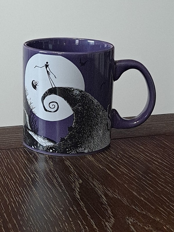 DISNEY NIGHTMARE Before Christmas 20oz PURPLE Skull Jack Skellington MUG